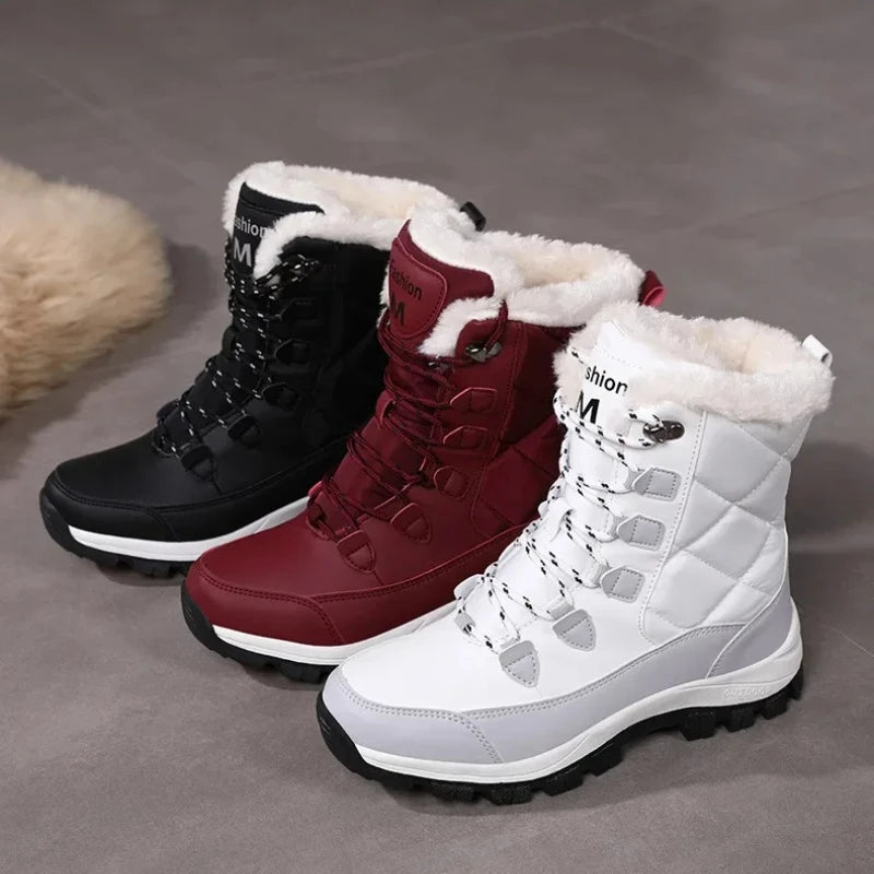 AZGB Women's Waterproof Snow Boots – Plush Warm Anti-Slip Women's Snow Boots Axl