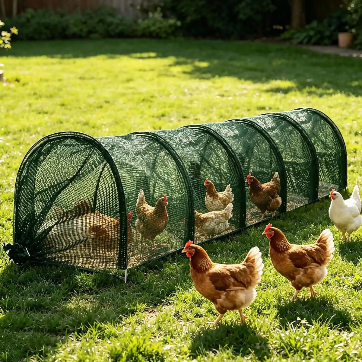 Foldable Chicken Tunnel – Portable Poultry Run for Backyard Poultry Run Tunnel Axl