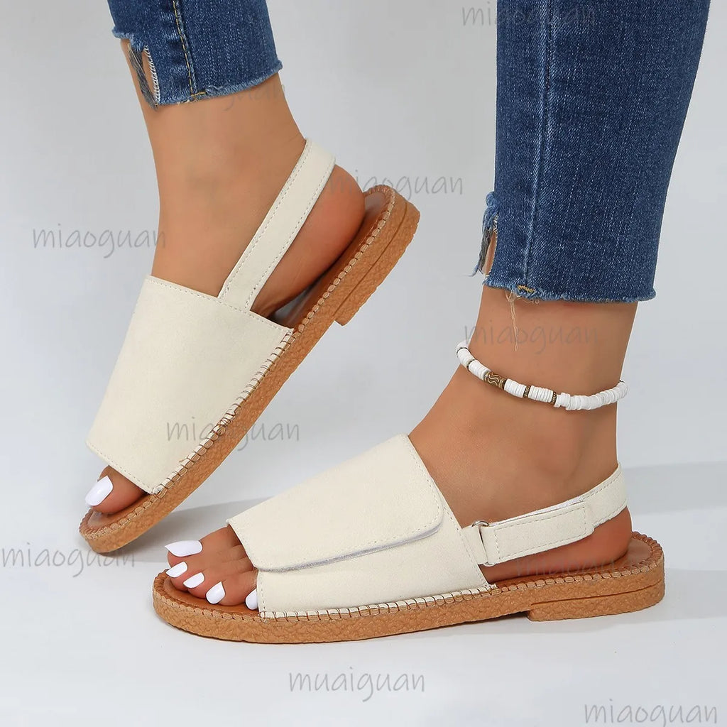 Women's Roman Flat Sandals – Open Toe Slingback Casual Shoes Flat Sandals Axl