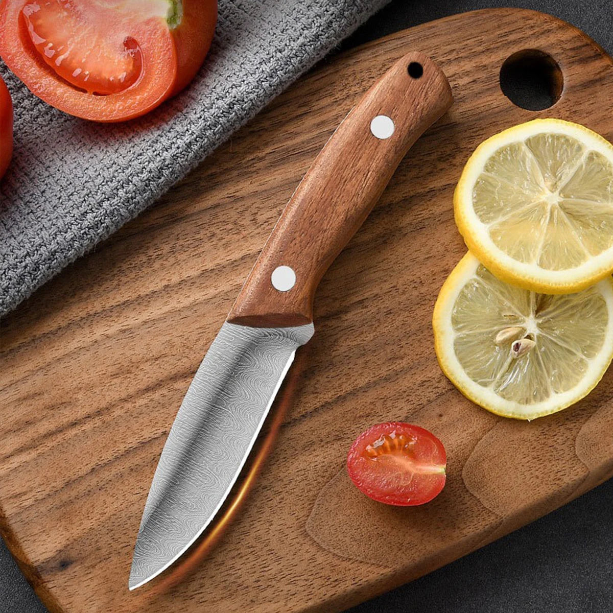 SHENJIU Wooden Handle Multi-Purpose Knife – Steak & Paring Kitchen Paring Knife Axl