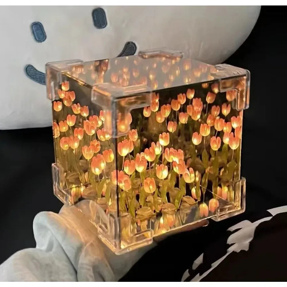 DIY Tulip 3D Night Lamp Kit – Flower Cube LED Gift Set DIY Night Lamp Kit Axl