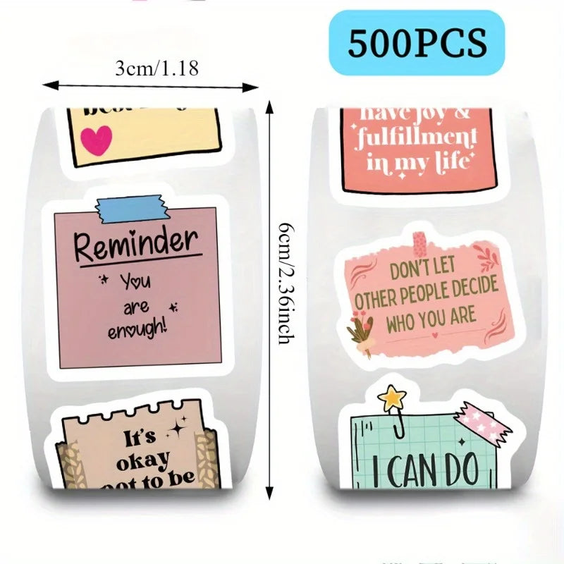 500/2500 Holographic Inspirational Stickers | Journal & Laptop Decorative Sticker Pack Axl