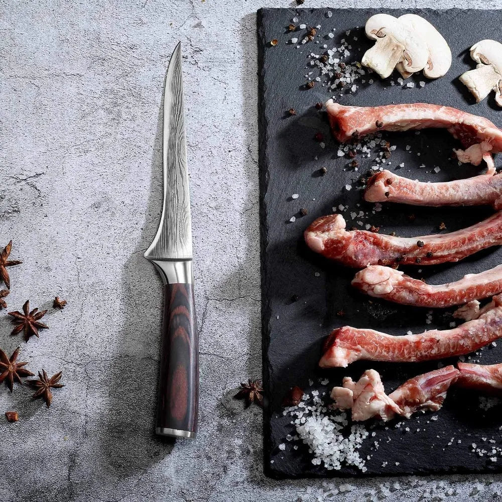 6-Inch Japanese Forged Chef Knife – Alloy Steel, Wooden Handle Chef Knife Axl