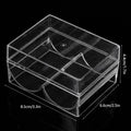 Acrylic Poker Chip Tray – 2-Slot Carrier Holds 40 Chips Poker Chip Tray Axl Transparent