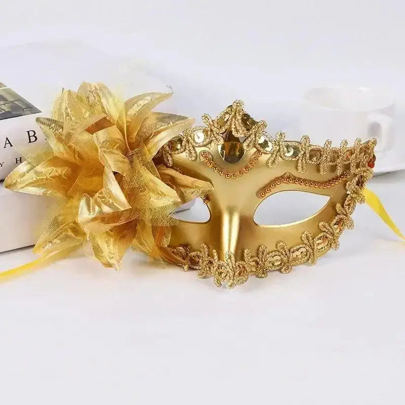 Lace Half Face Mask – Lily Flower Cosplay & Party Accessory Cosplay Face Mask Axl Glod