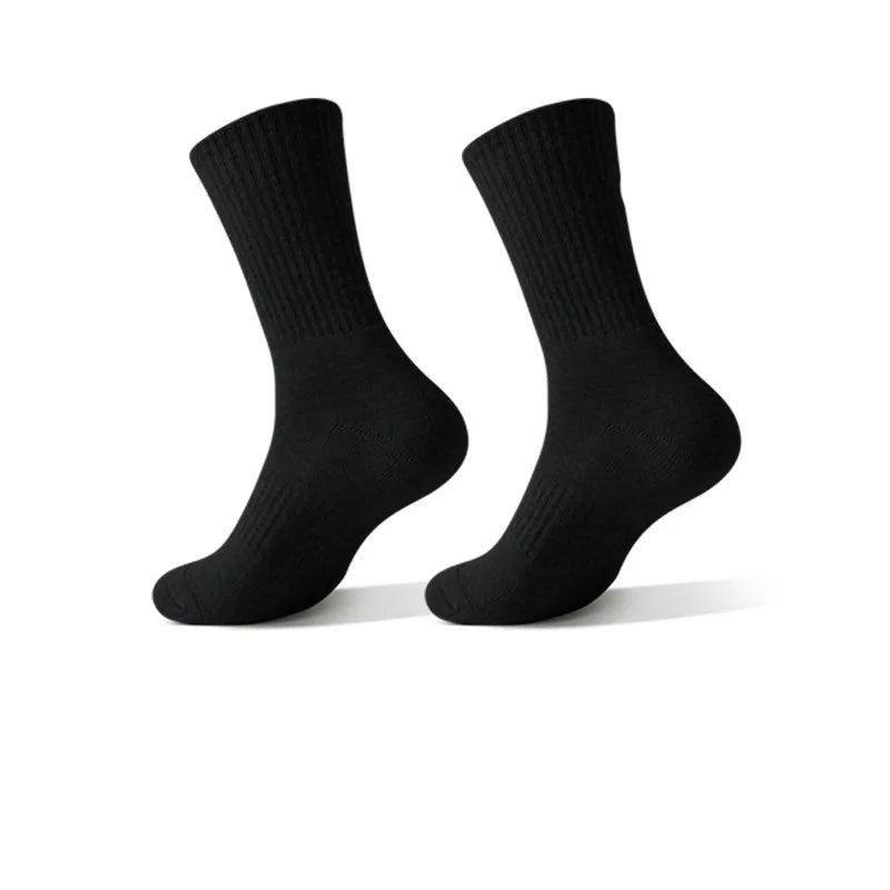 Neutral Solid Color Breathable Sports Socks – All-Season Pairs Sports Crew Socks Axl