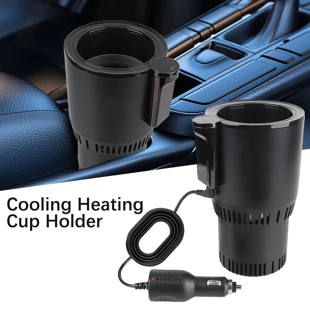 DC 12V Car Cup Holder Warmer & Cooler | Smart Temp Display Car Cup Warmer Cooler Axl