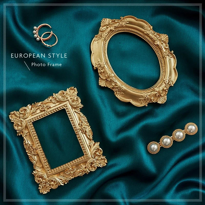 Golden Retro Resin Photo Frame – Nail Art & Photography Props Photography Prop Frame Axl