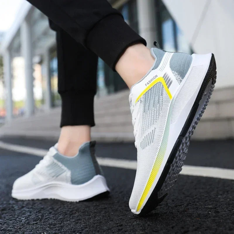 Men's Breathable Mesh Sneakers – Casual Lace-Up Walking Shoes Men's Casual Sneakers Axl