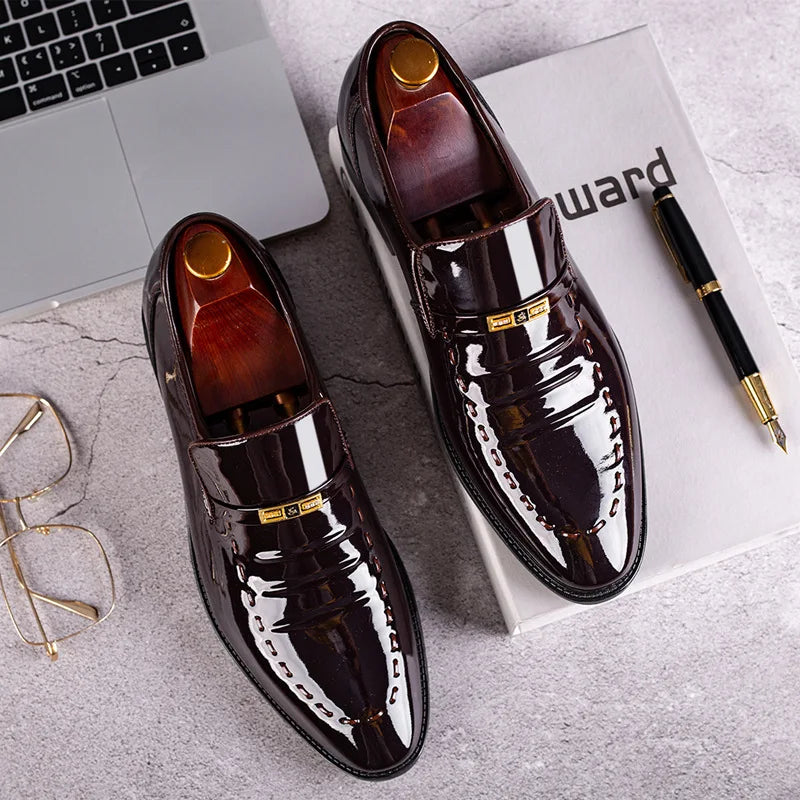 YBQJOO Men's Slip-On Oxford Dress Shoes | Business & Wedding Men's Oxford Shoes Axl