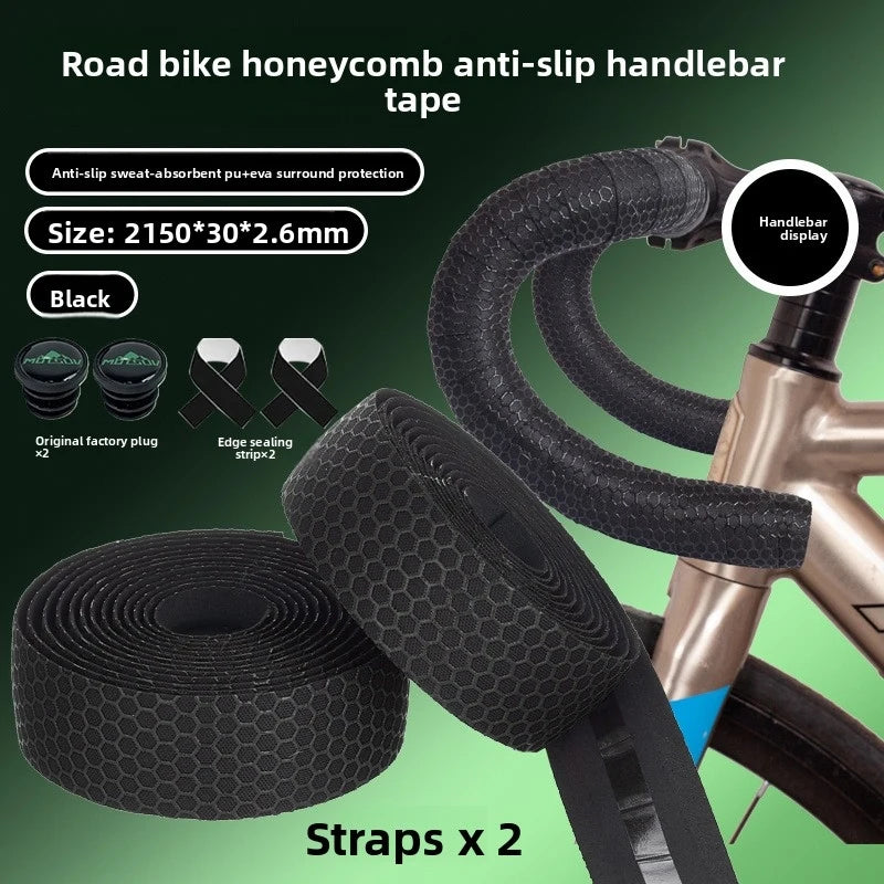 Road Bike Handlebar Tape – Silicone Honeycomb Non-Slip Bar Wrap Handlebar Tape Axl
