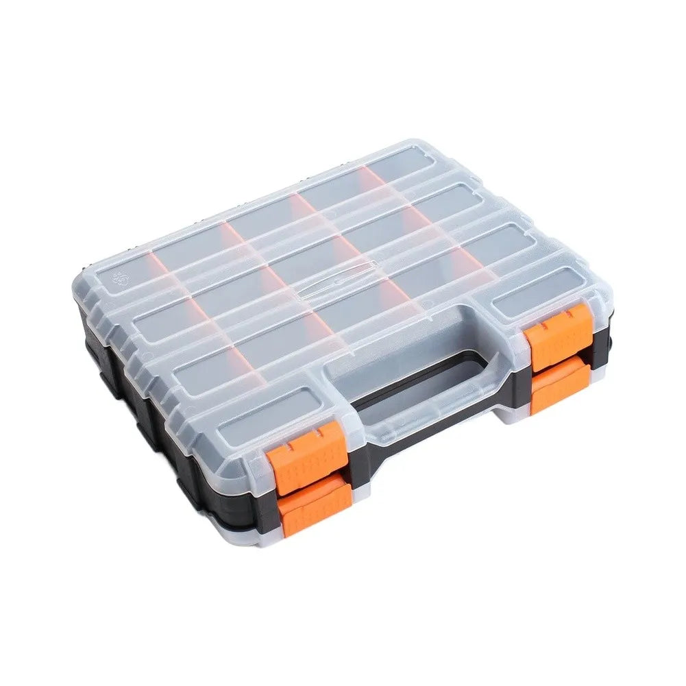 Double-Sided Tool Organizer Box with Adjustable Dividers Tool Organizer Box Axl
