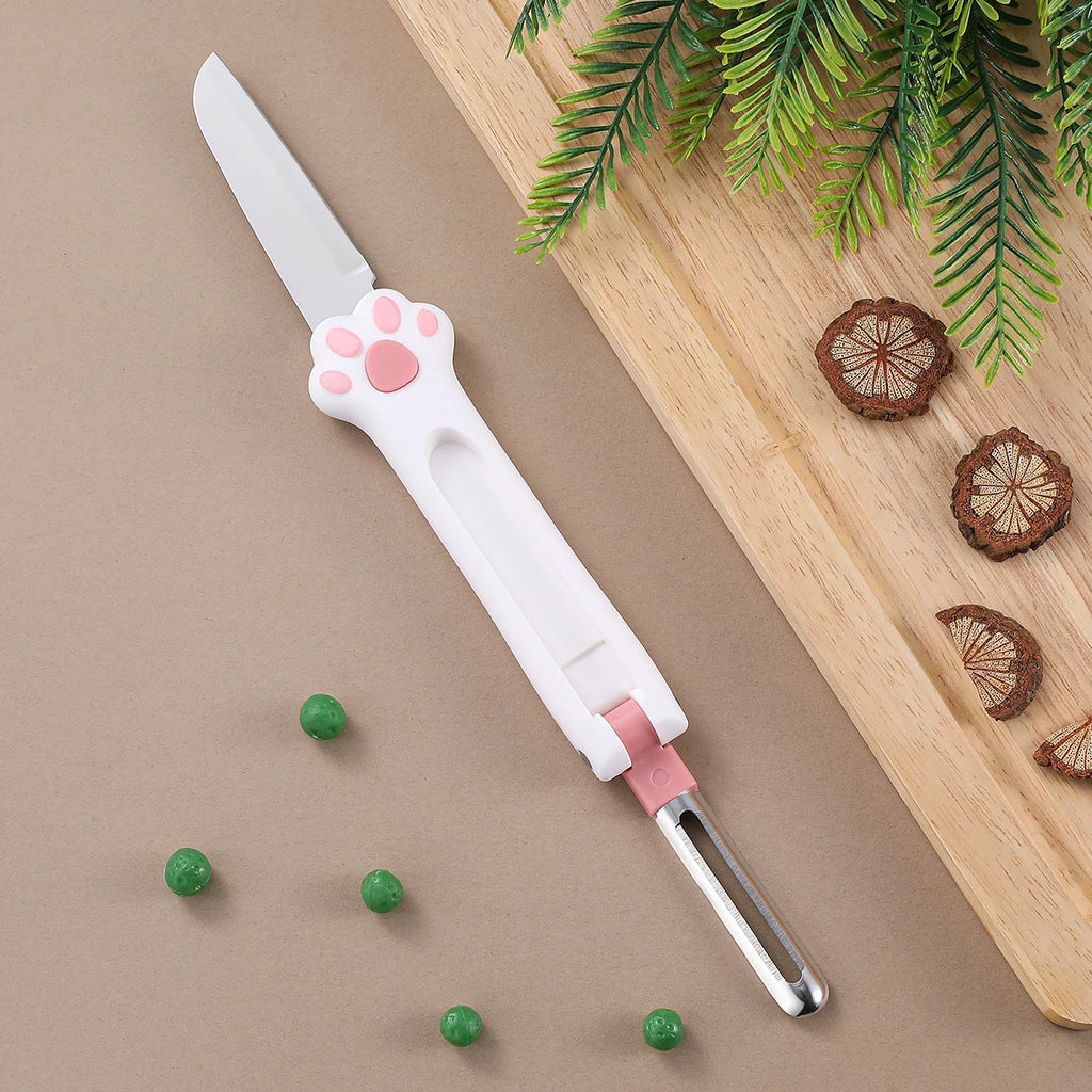 2-in-1 Folding Fruit Knife & Stainless Steel Peeler | SHENJIU Folding Fruit Knife Axl