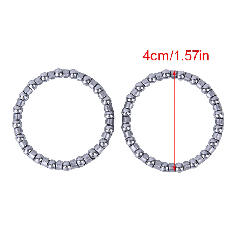 2-Pack Bike Headset Caged Ball Bearing 4mm 20 Balls | 32mm Bike Headset Bearing Axl Silver