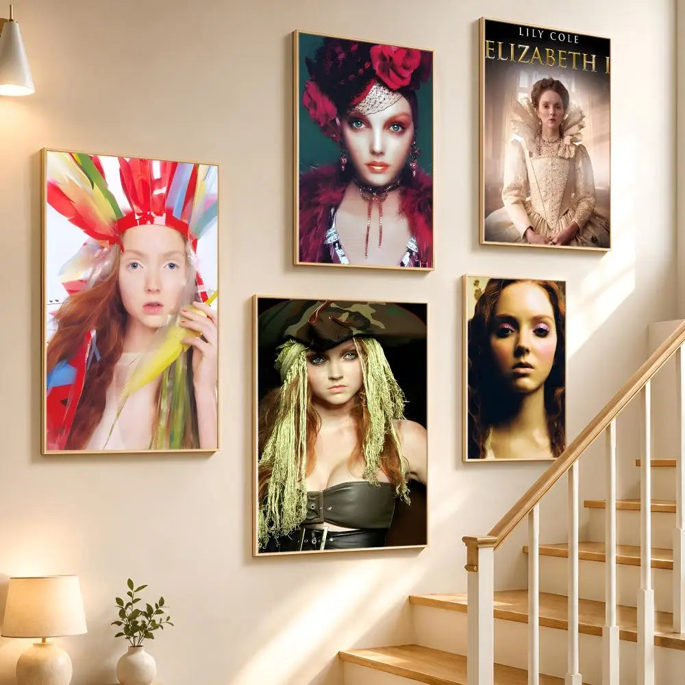 Lily Cole Fashion Poster – HD Waterproof PVC Wall Sticker Wall Poster Sticker Axl