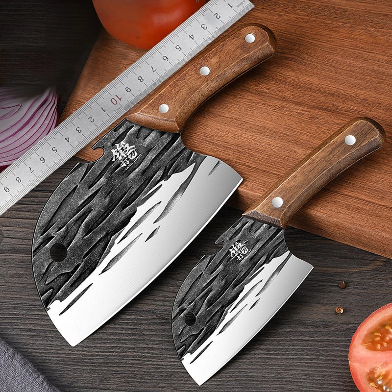 PLYS Chinese Chef's Knife – Stainless Steel Meat Cleaver Kitchen Cleaver Knife Axl