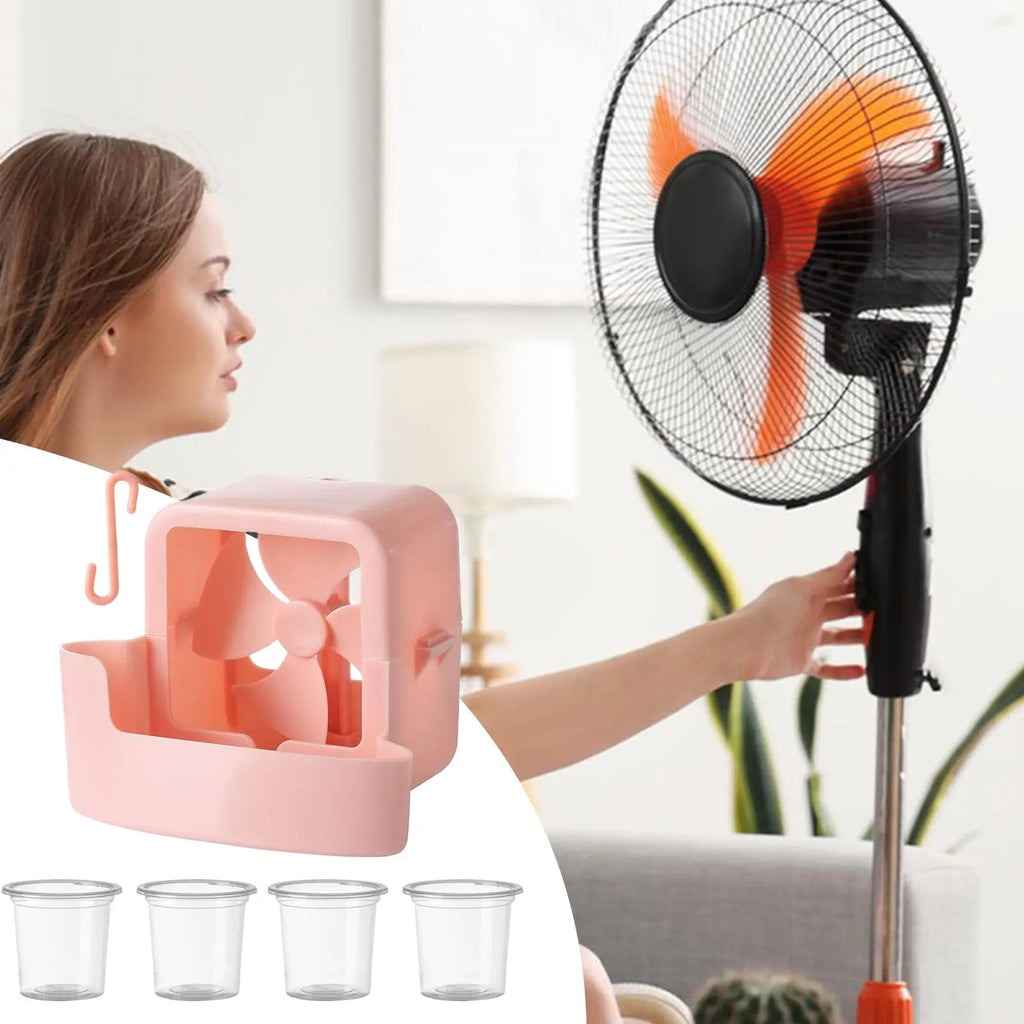 Hangable Fan Ice Box Cooler Attachment – Outdoor Mist Cooling Fan Cooler Attachment Axl