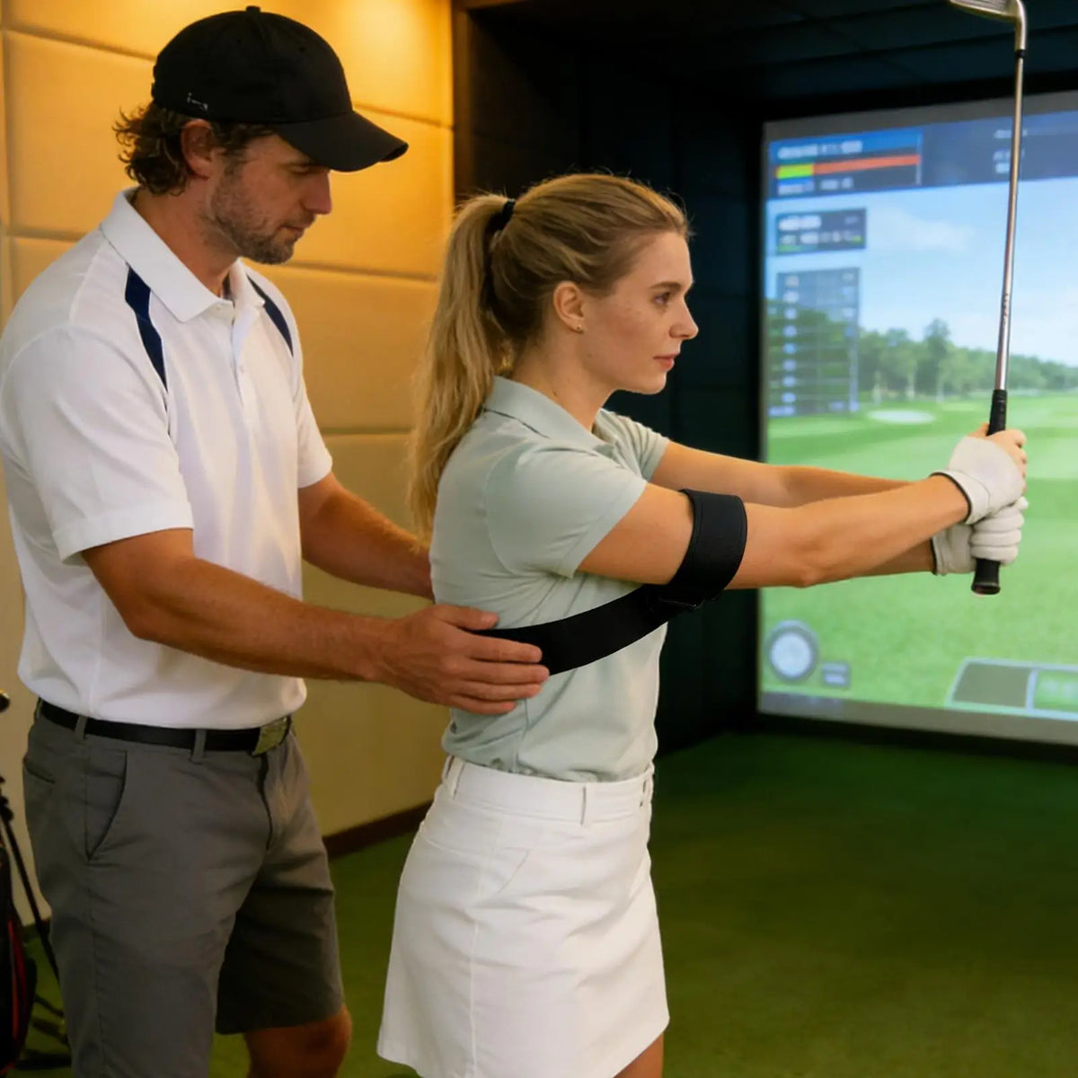 Adjustable Golf Swing Trainer Arm Strap – Unisex Training Aid Golf Training Aid Axl