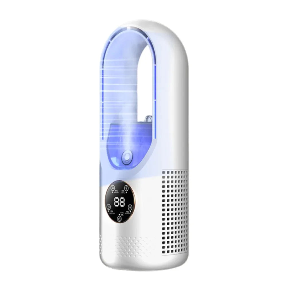 Bladeless Desktop Humidifying Fan – 6 Speed, Timer & LED Light Desktop Humidifying Fan Axl White