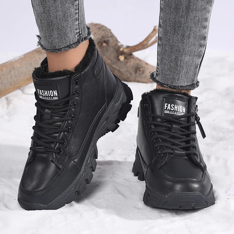 Women's Winter Plush Platform Snow Boots | Waterproof Non-Slip Women's Snow Boots Axl