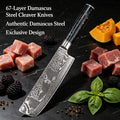 67-Layer Damascus Steel Nakiri Knife – Kitchen Slicing Blade Damascus Kitchen Knife Axl Default Title