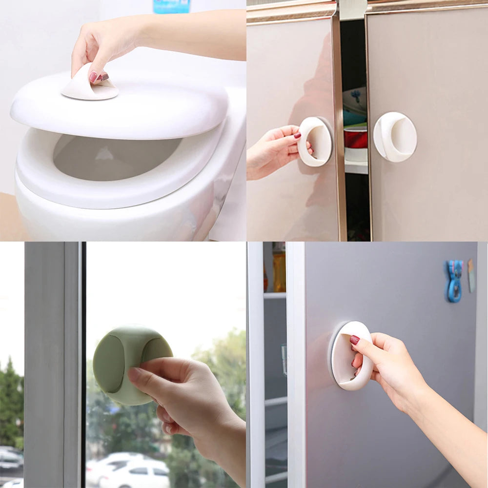 Self-Adhesive Round Door Knobs – Multipurpose Furniture Pulls Adhesive Furniture Knob Axl