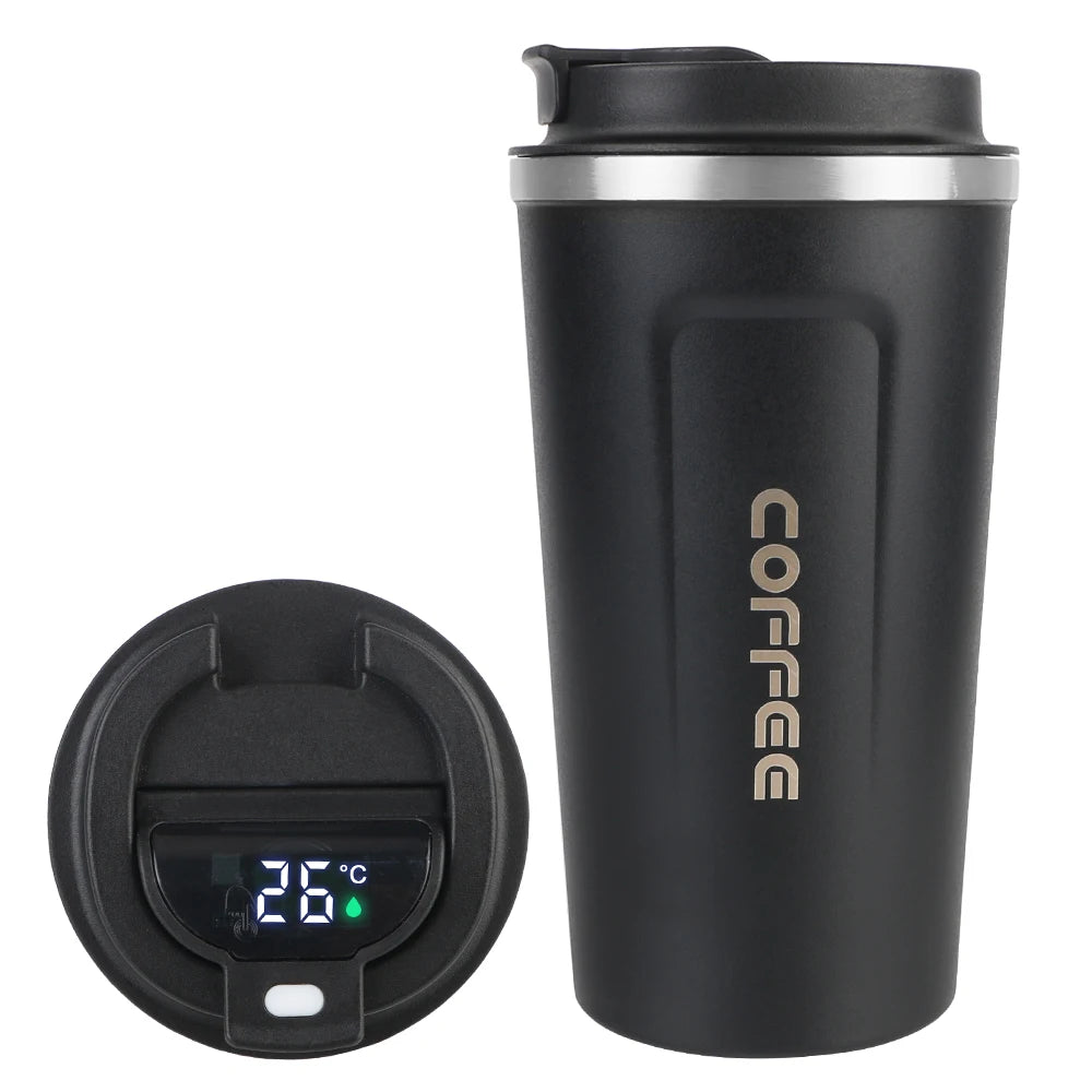 510ml Thermal Travel Mug with LED Temperature Display Thermal Travel Mug Axl Black With Display 510ml