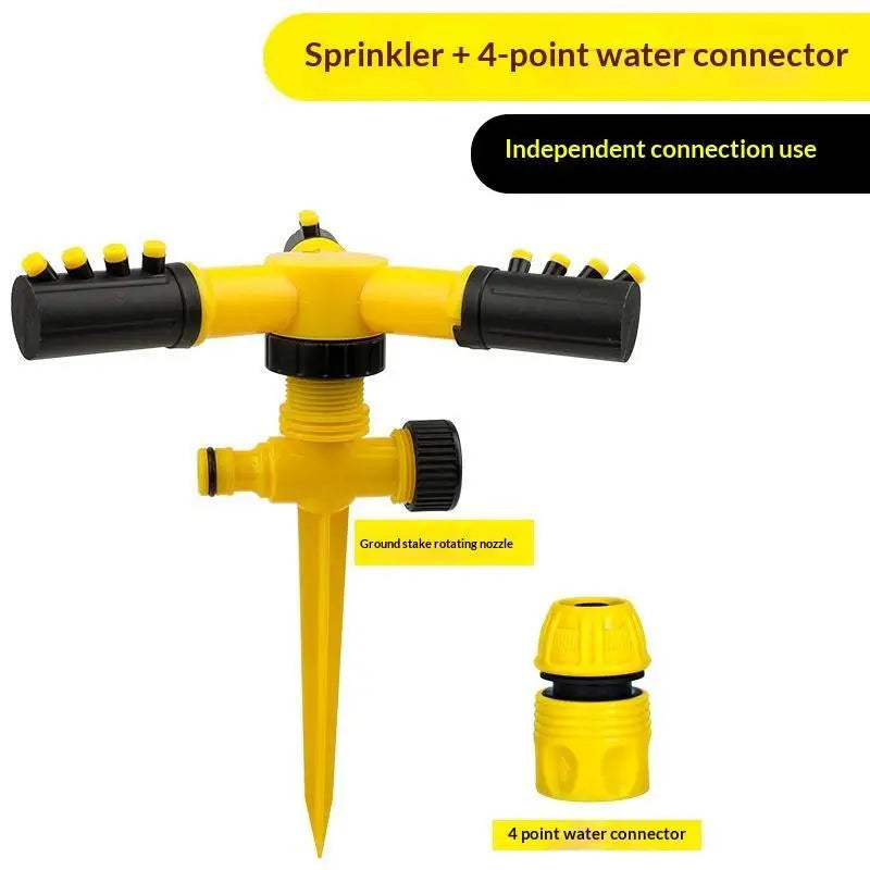 360° Rotating Garden Sprinkler – Adjustable Spike Lawn Irrigator Garden Sprinkler Axl C