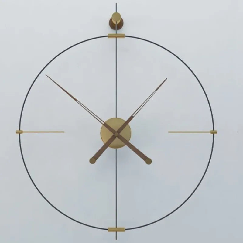 Nordic Large Silent Wall Clock – Minimalist Modern Home Decor Wall Clock Axl Gold-With Scale 63X75CM