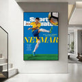Football Star HD Waterproof Wall Poster – Self-Adhesive Art Wall Art Poster Axl White12 40X50cmNoframe