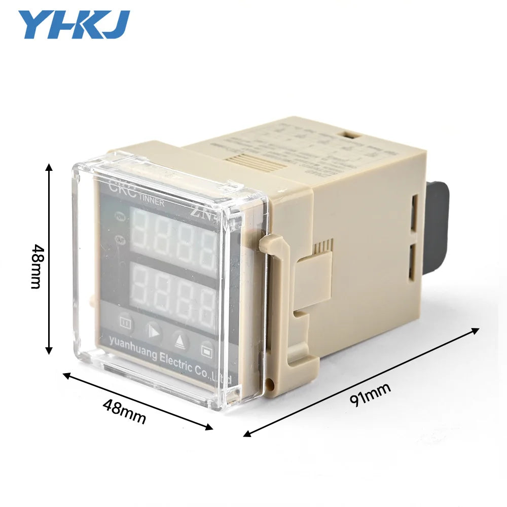 ZN48 Digital Time Relay Counter 220VAC 380VAC 24VDC | CKCTINNER Digital Timer Relay Axl