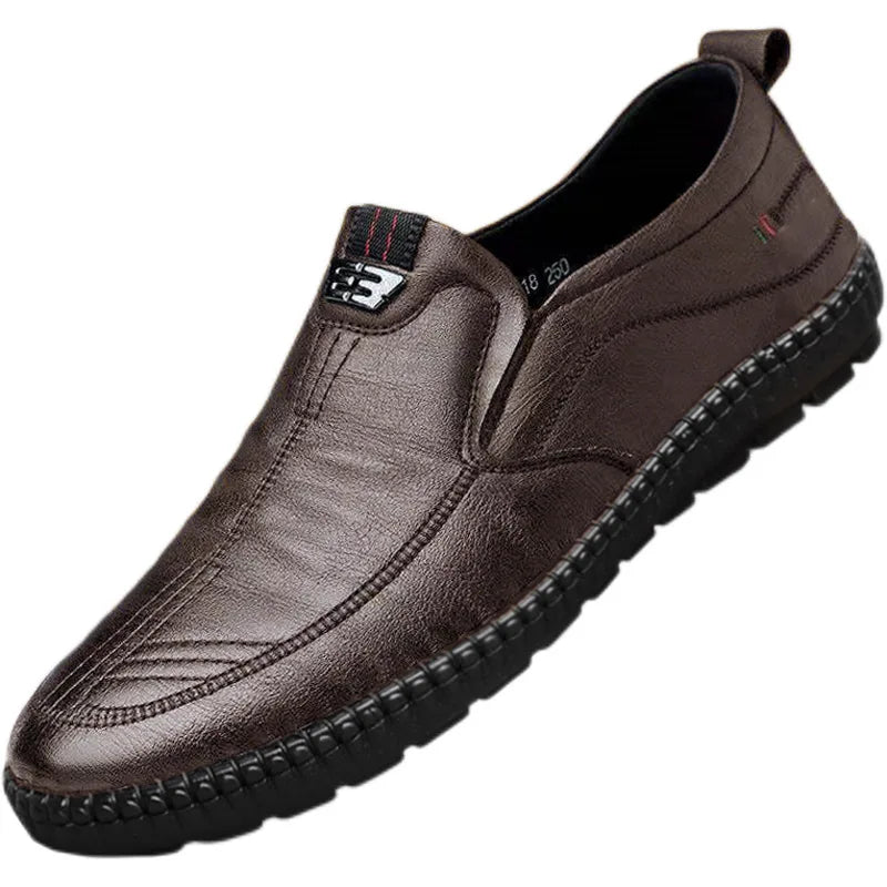 Men's Slip-On Loafers – Soft Sole Lightweight Casual Flat Shoes Men's Loafers Axl Brown 43