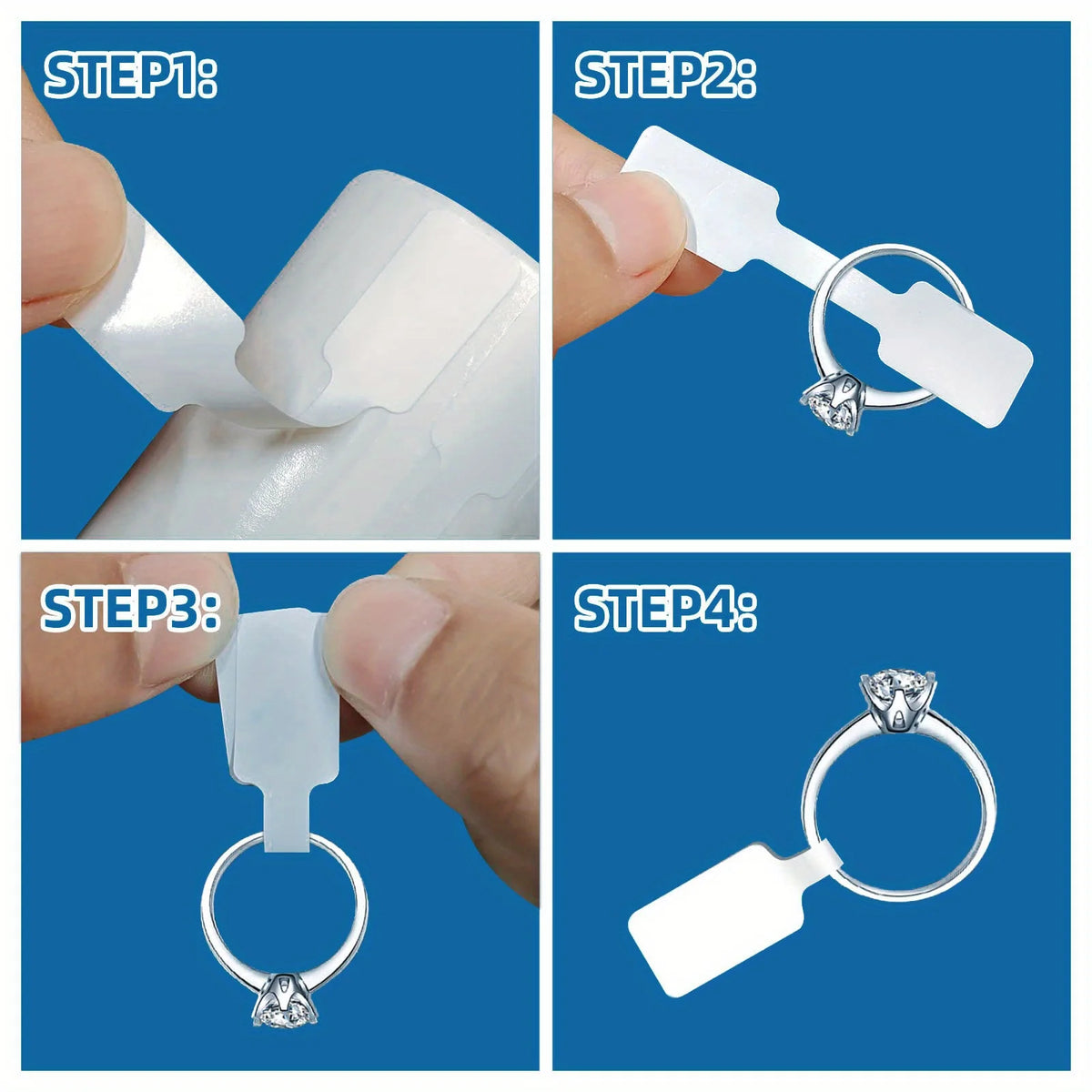 Self-Adhesive Dumbbell Jewelry Price Tags – Blank White Labels Jewelry Price Tags Axl