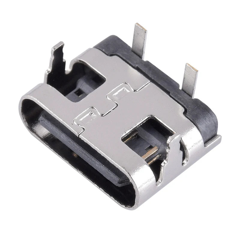 10Pcs USB 3.1 Type-C Female Connector Socket 2-Pin Power Jack USB-C Connector Socket Axl