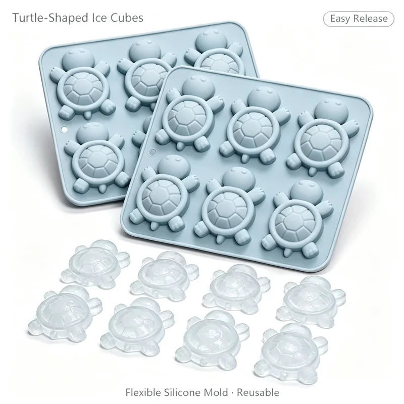 Sea Animal Silicone Candy Molds 6-Cavity | Gummy & Chocolate Silicone Candy Mold Axl 2PCS Blue