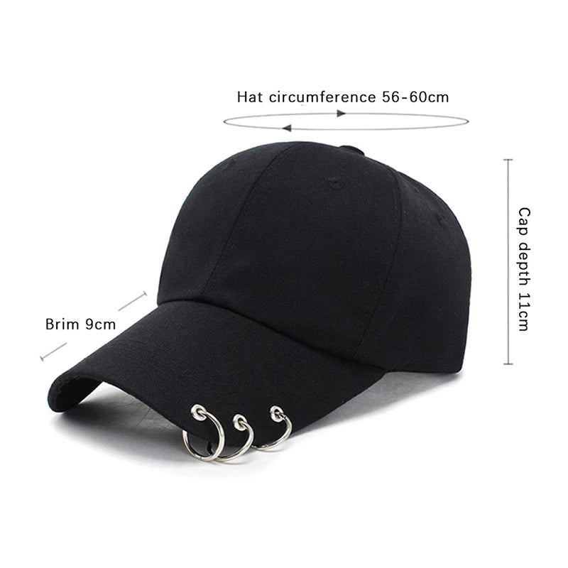 Hip Hop Unisex Snapback Cap – Ring Circle Adjustable Dad Hat Snapback Baseball Cap Axl
