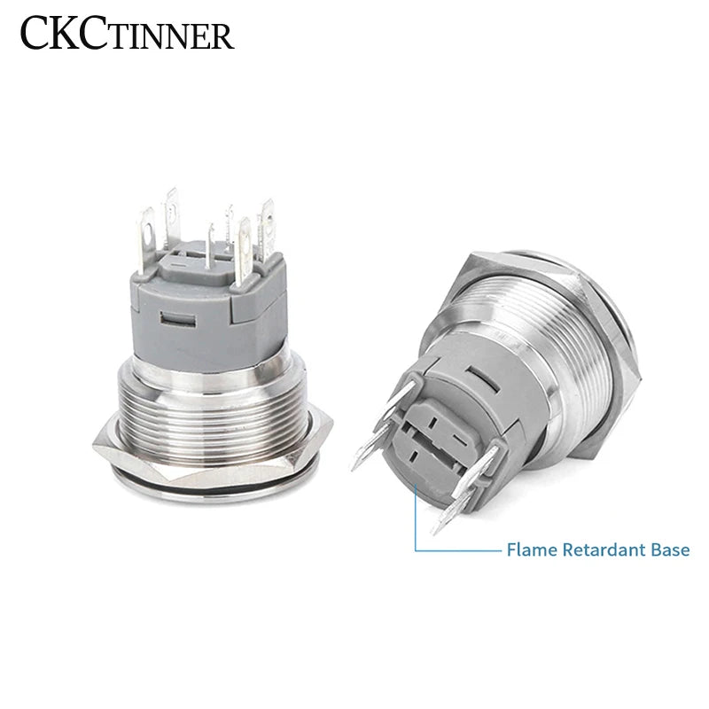 Metal LED Push Button Switch Waterproof 12–22MM | Self-Lock Push Button Switch Axl