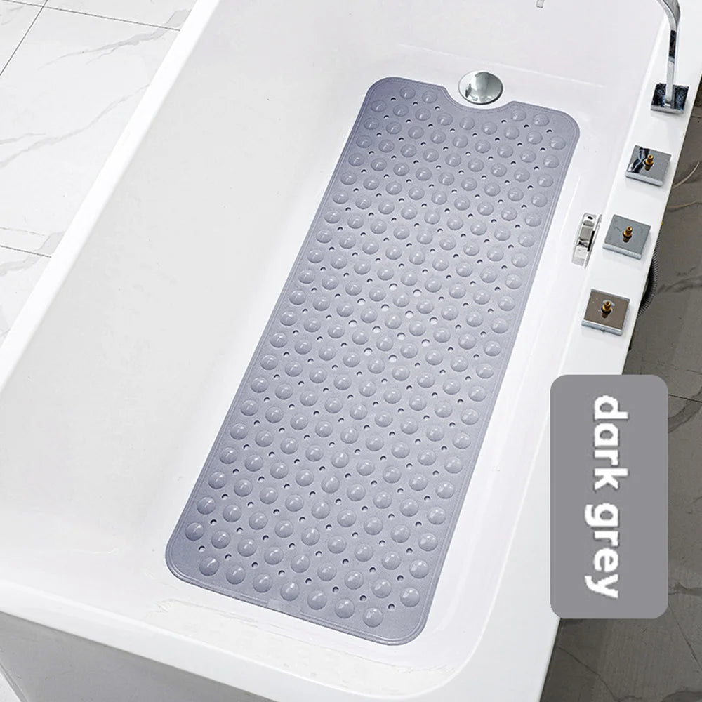PVC Non-Slip Bath Mat 40×100cm – Shower & Bathtub Floor Mat Bath Mat Axl Dark grey 400MMx1000MM