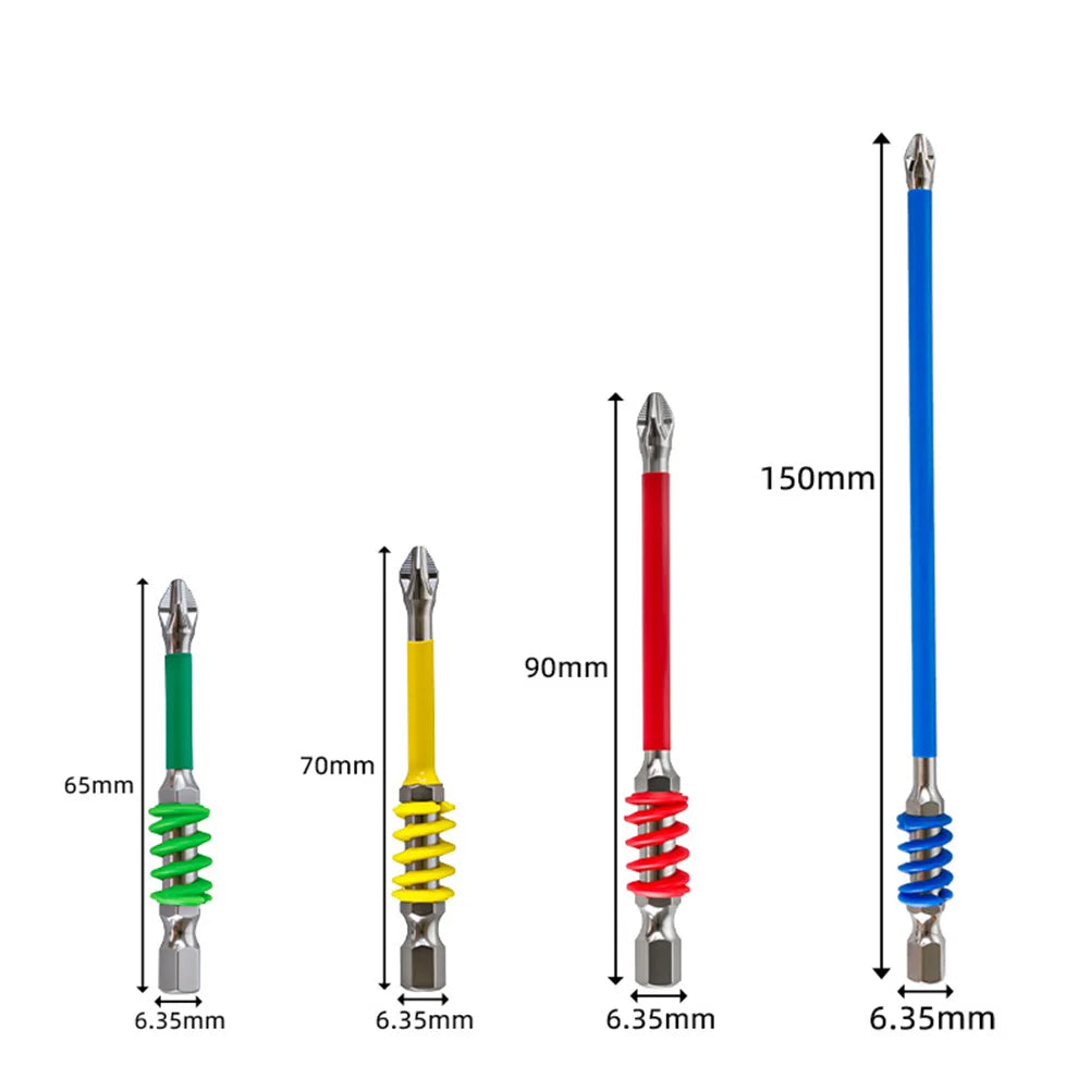 4-Piece PH2 Spring-Loaded Anti-Slip Screwdriver Bit Set Screwdriver Bit Set Axl