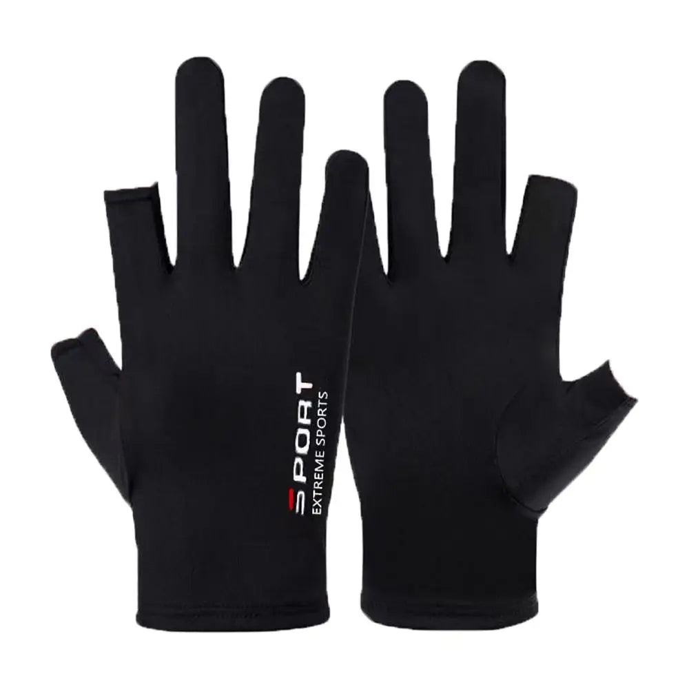 UV Protection Touchscreen Gloves – Cycling, Fishing & Outdoor UV Protective Gloves Axl black-2-finger