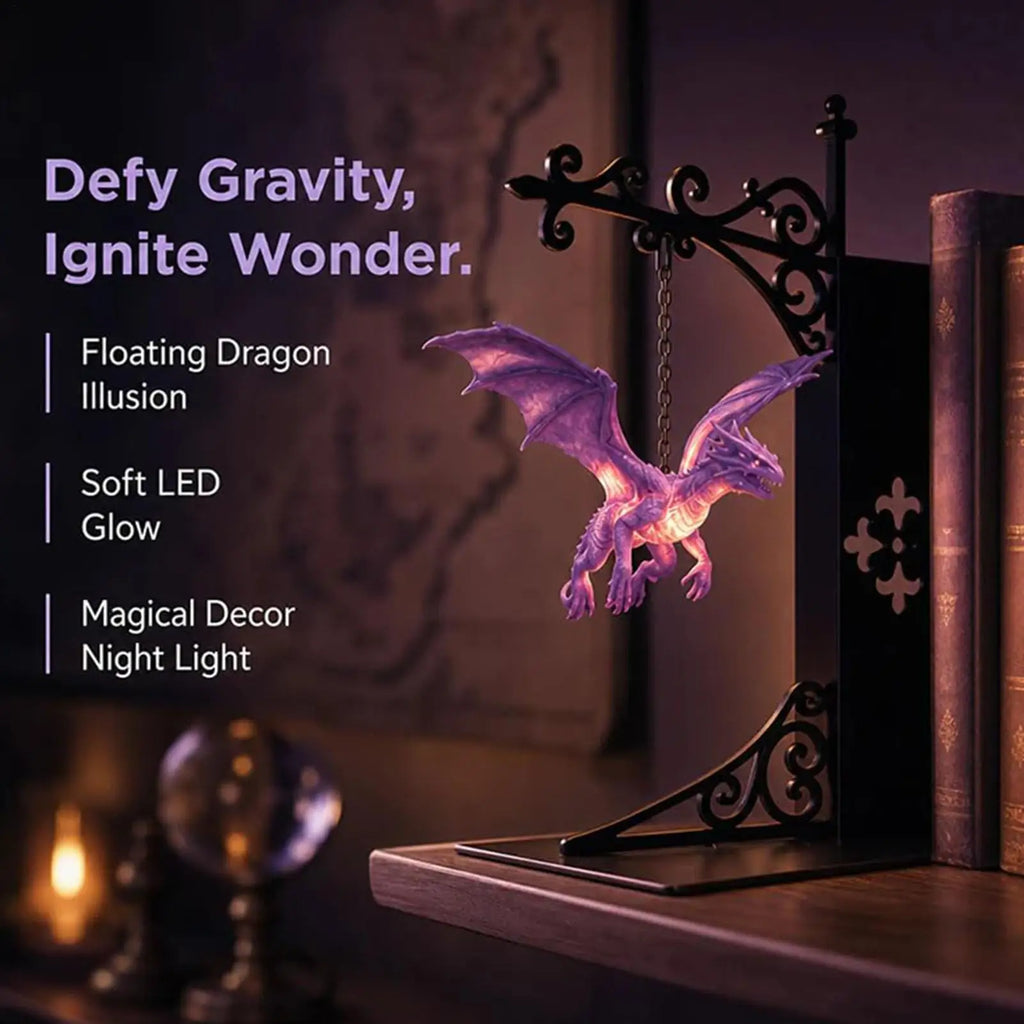 Dragon Bookshelf Lamp – Warm LED Vintage Library Lantern Decorative Bookshelf Lamp Axl
