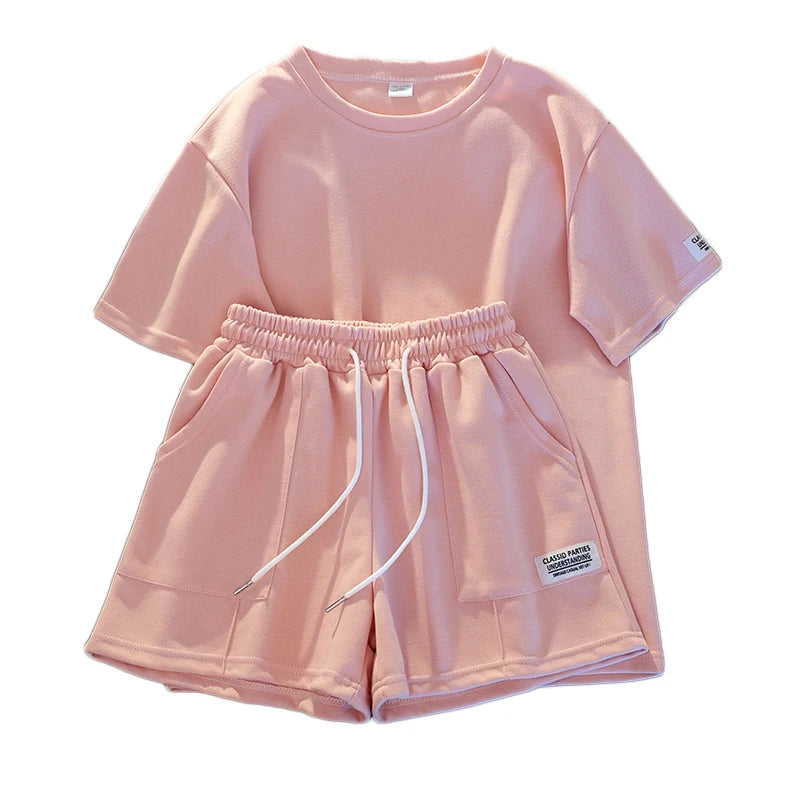 Women's Summer Two-Piece Set – Short Sleeve T-Shirt & Shorts Women's Shorts Set Axl