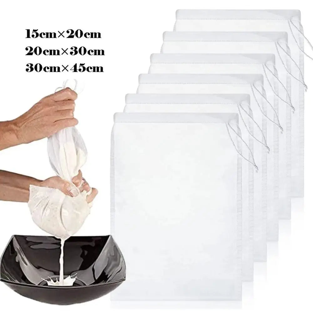 100 Mesh Nylon Filter Bag – Reusable Soy Milk & Juice Strainer Reusable Filter Bag Axl