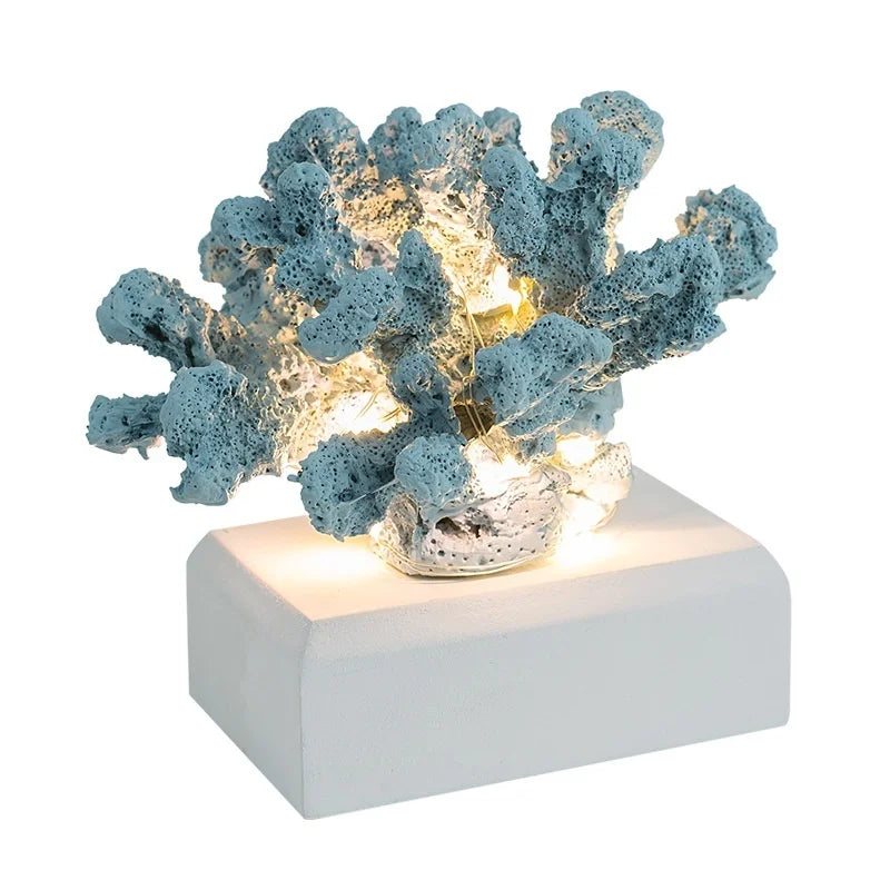 Resin Coral Figurine – Coastal Mediterranean Home Décor Resin Coral Figurine Axl blue