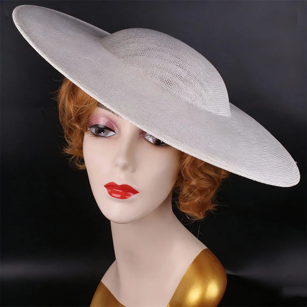 40cm Fascinator Base DIY Wedding & Church Hat Headpiece Fascinator Hat Base Axl Beige