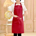 Canvas Bib Apron for Cooking, BBQ & Hairdressing – Unisex Bib Apron Axl red