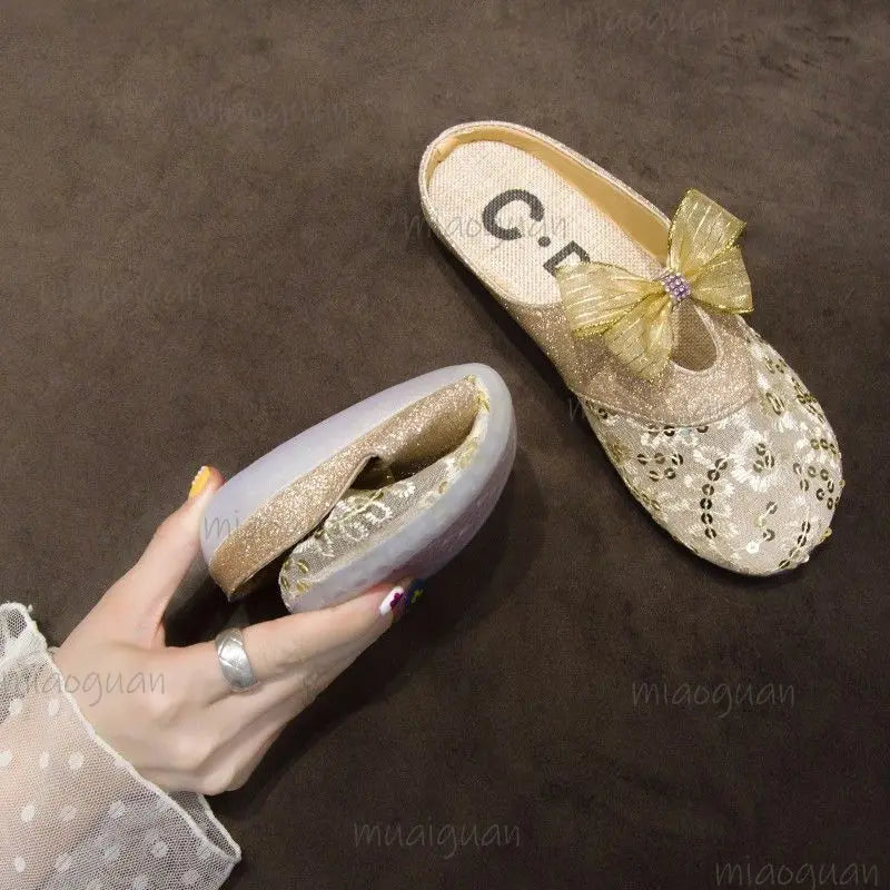 Women's Mesh Bow Rhinestone Slide Sandals – Summer Flats Women's Slide Sandals Axl