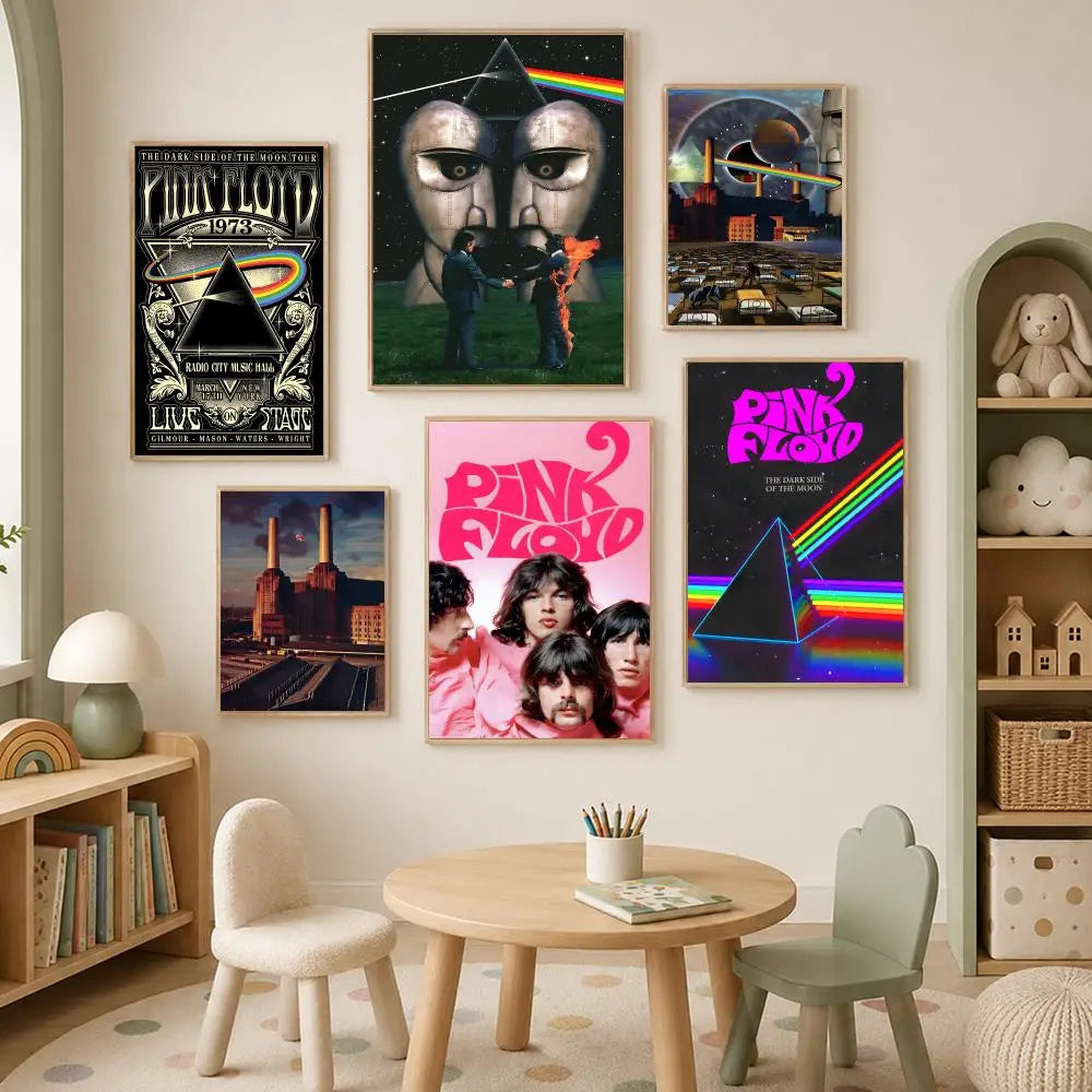 Pink Floyd Self-Stick HD Wall Art Poster – Waterproof Decor Wall Art Poster Axl