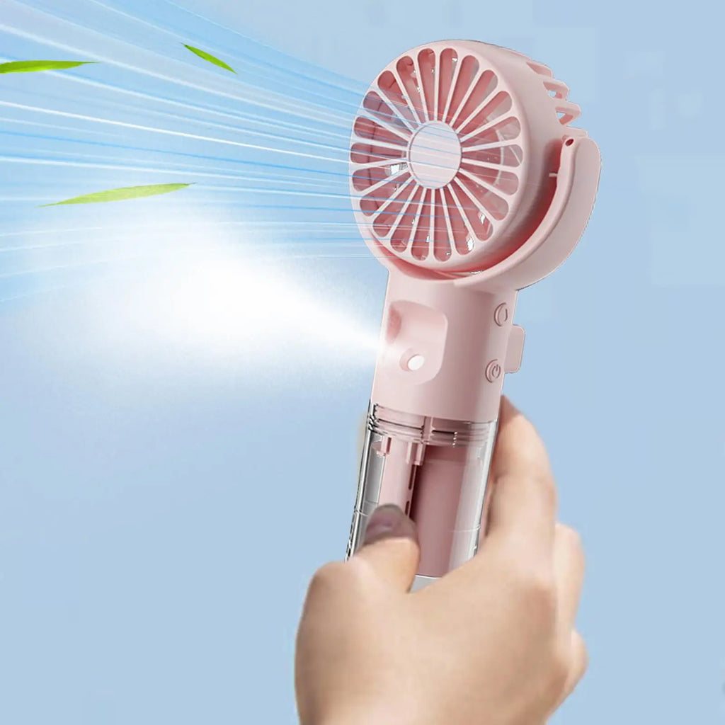 Mini Handheld Misting Fan – USB Rechargeable Water Spray Fan Handheld Misting Fan Axl