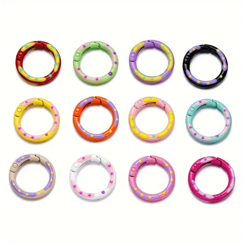 10-Pack Alloy Carabiner Keychain Spring Clasp Clips & Connectors Carabiner Clip Set Axl